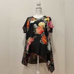JOHNNY WAS | Ziara Mixed Print Trapeze Tunic M Preowned